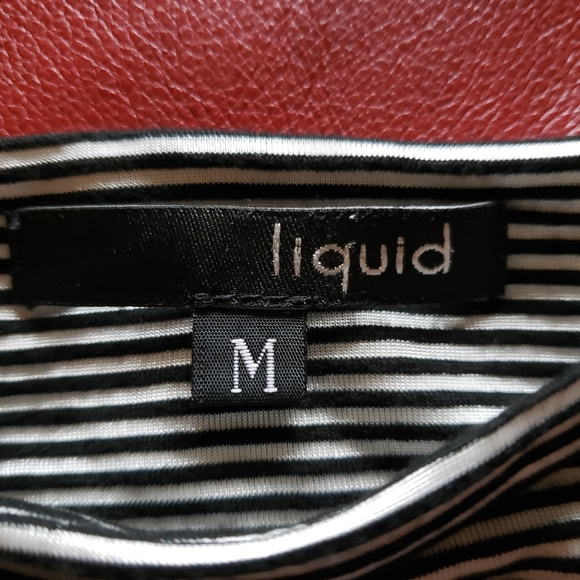 Black & White Striped Off/On Shoulder Shirt - Picture 4 of 4